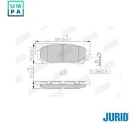 JURID 572529J Brake pad set