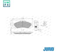 BRAKE PAD SET DISC BRAKE 572537J FOR FORD D29UYT/W9 2.9L 4cyl RANGER