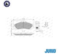 JURID 572537J Brake pad set