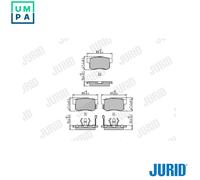 JURID 572544J Brake pad set