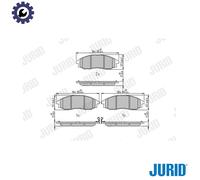 JURID 572551J Brake pad set