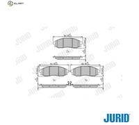 JURID 572551J Brake pad set