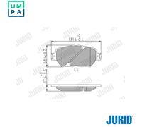 JURID 572553J Brake pad set