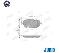 JURID 572553J Brake pad set