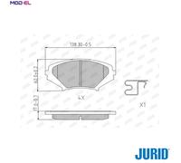 JURID 572555J Brake pad set