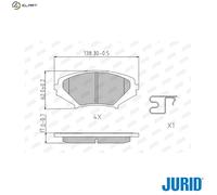 JURID 572555J Brake pad set