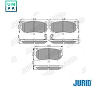 JURID 572556J Brake pad set