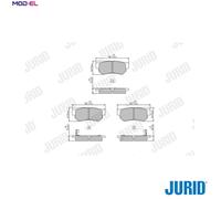 BRAKE PAD SET DISC BRAKE 572557J FOR HYUNDAI EMBERA/V MATRIX SONATA/IV/Mk/III