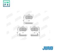 JURID 572557J Brake pad set