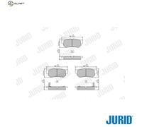 JURID 572557J Brake pad set