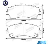 BRAKE PAD SET DISC BRAKE 572560J FOR KIA MENTOR/SHUMA T8/TED 1.8L 4cyl