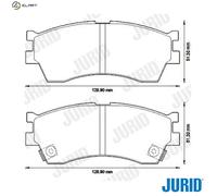 JURID 572560J Brake pad set