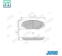 JURID 572569J Brake pad set