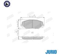 JURID 572569J Brake pad set