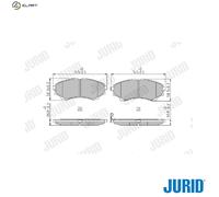 Brake pads 572572J JURID for FORD MAZDA