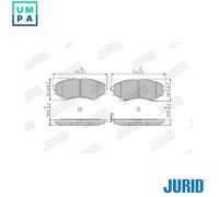 BRAKE PAD SET DISC BRAKE 572572J FOR FORD AUSTRALIA RANGER/Pickup MAZDA 2.5L