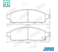 JURID 572574J Brake pad set