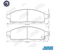 JURID 572574J Brake pad set