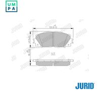 BRAKE PAD SET DISC BRAKE 572578J FOR ZHONGHUA TOYOTA YARIS/VITZ/VIOS BELTA 1.5L