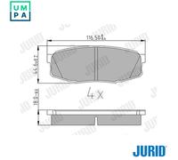 Brake pads 572597J JURID for TOYOTA LAND CRUISER 200