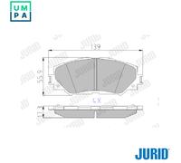 JURID 572598J Brake pad set