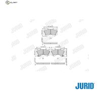 JURID 572599J Brake pad set