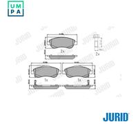 JURID 572605J Brake pad set
