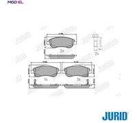 JURID 572605J Brake pad set