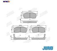 BRAKE PAD SET DISC BRAKE 572611J FOR MITSUBISHI SUZUKI CITROEN 0.7L 3cyl i 1.1L