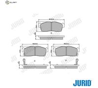 BRAKE PAD SET DISC BRAKE 572611J FOR MITSUBISHI SUZUKI CITROEN 0.7L 3cyl i 1.1L