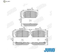 JURID 572613J Brake pad set