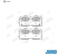 JURID 572618J Brake pad set