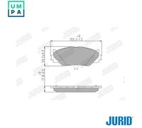 JURID 572620J Brake pad set