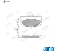 JURID 572620J Brake pad set