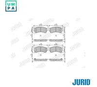JURID 572628J Brake pad set