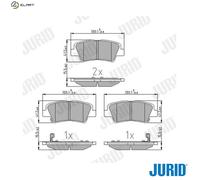 JURID 572629J Brake pad set