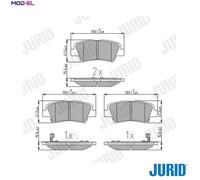 JURID 572629J Brake pad set