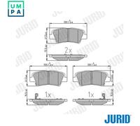 JURID 572629J Brake pad set