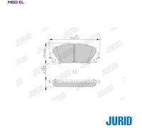 JURID 572631J Brake pad set