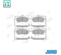 JURID 572638J Brake pad set