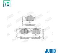 JURID 572639J Brake pad set