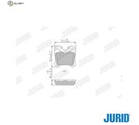 JURID 572648J Brake Pad Set, disc brake for LEXUS