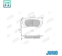 JURID 572656J Brake pad set
