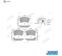 JURID 572657J Brake pad set