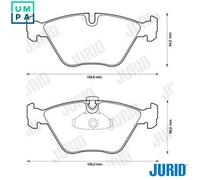 JURID 573002J Brake pad set