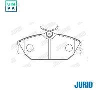 Brake pads 573008J JURID for RENAULT LAGUNA I LAGUNA I Estate MEGANE I