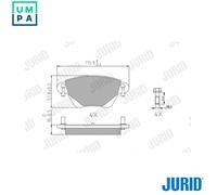 JURID 573012J Brake pad set