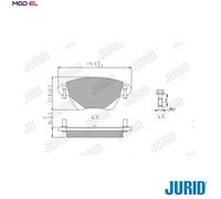 JURID 573012J Brake pad set