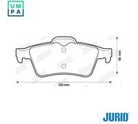 JURID 573018J Brake pad set