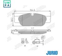 JURID 573023J Brake pad set